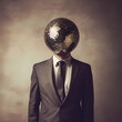 © Jannik - A man in a suit with a disco ball for a head