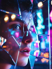 Wall Mural - broken reflection. ai.