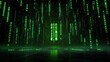 © Alex - A futuristic digital landscape, filled with vibrant green binary code