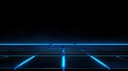 A futuristic digital background featuring glowing blue lines on a dark grid. Ideal for technology-themed projects, sci-fi designs, or modern graphic applications.