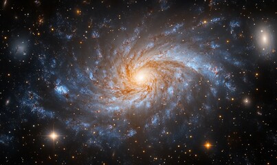 Wall Mural - galaxy background with swirling stars, colorful nebulae, and vast cosmic space infinite wonder