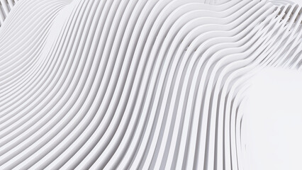 Wall Mural - Abstract Curved Shapes. White Circular Background.