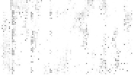 4k white halftone dots texture animation, old film effect, binary, coding programming concept