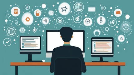 Software Developer at Work:  Coding, Programming, and Digital Innovation