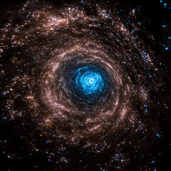 Wall Mural - Cosmic Swirl Nebula Celestial Abstraction Depicting Stellar Formation and Galactic Dynamics Exploration.