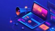 © Biancaart - Digital Marketing Technology and Laptop Displaying Data