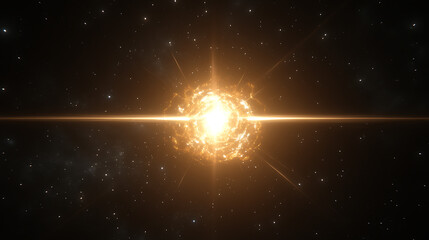 Wall Mural - Fiery Cosmic Nebula Explosion a Visual Spectacle of Energy and Light in Vast Expanse of the Universe.