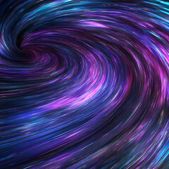Wall Mural - Mesmerizing Cosmic Swirl of Radiant Purple and Blue Energy in a Vortex of Infinite Space Time.