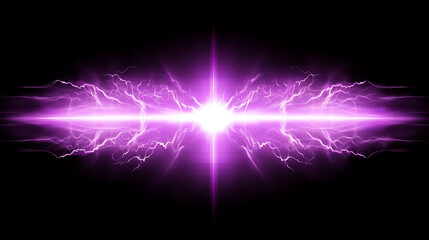 Wall Mural - purple electricity discharge with bright flash and sharp sparkles in abstract design power backgroun