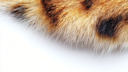 close-up tabby cat fur texture, white background. pet texture background