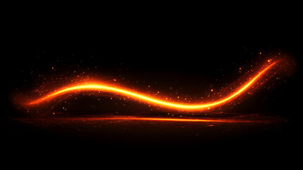 Wall Mural - radiant trail of light with dust particles and subtle reflections on a dark ethereal stage.