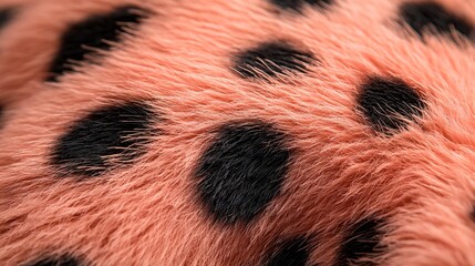 pink fur with black spots, close-up texture. use textile design