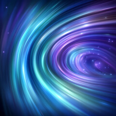 Wall Mural - serene abstract swirl of color energy radiating from a central point for backgrounds and visuals.
