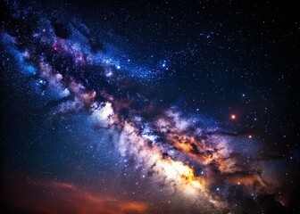 Wall Mural - Majestic Night Sky: Starry Expanse, Astrophotography, Celestial Wonders