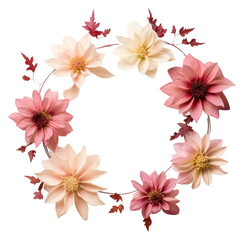 Wall Mural - PNG Wreath flower dahlia petal.