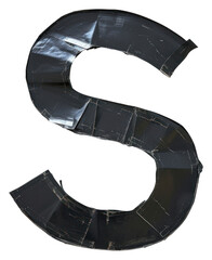 Wall Mural - PNG Tape letters S number black appliance.