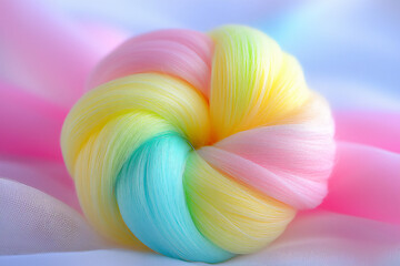 Sticker -  rainbow swirl cotton candy