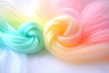 Sticker -  rainbow swirl cotton candy