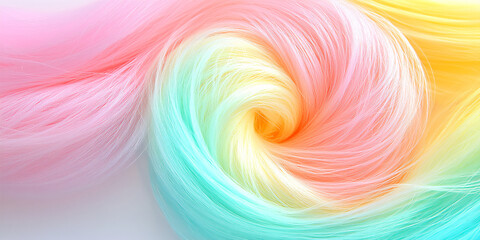 Wall Mural -  rainbow swirl cotton candy