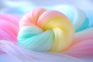 Sticker -  rainbow swirl cotton candy