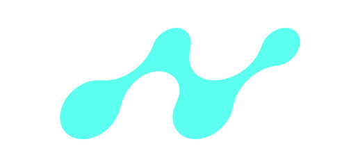 Wall Mural - Y2K abstract metaball shape. Retro cool icon with a modern aesthetic. Geometric element in flat design, ideal for trendy projects and digital decoration.