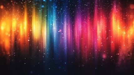 Abstract representation of colorful lights and bokeh, featuring vibrant hues creating an energetic and captivating visual atmosphere. Perfect for creative designs, presentations