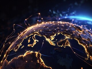 Wall Mural - planet earth in the night