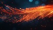 © kwangze - A vibrant, flowing design featuring glowing orange strands against a dark background, evoking a sense of movement and energy.