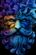 © Bonya Sharp Claw - A man with a beard and a blue eye. The beard is very long and the eye is blue