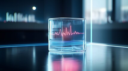 Poster - Electrophoresis gel with distinct DNA bands visible under ultraviolet light in a scientific laboratory setting showcasing the process of molecular analysis and biotechnology research