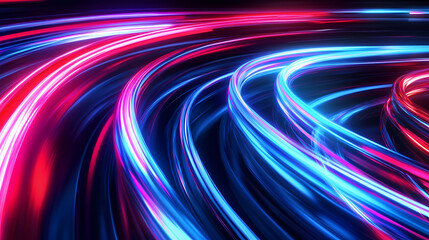 Wall Mural - dynamic abstract light trails