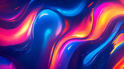 Wall Mural - vibrant abstract background with colorful bokeh lights in blue, pink, and orange hues, creating a dy