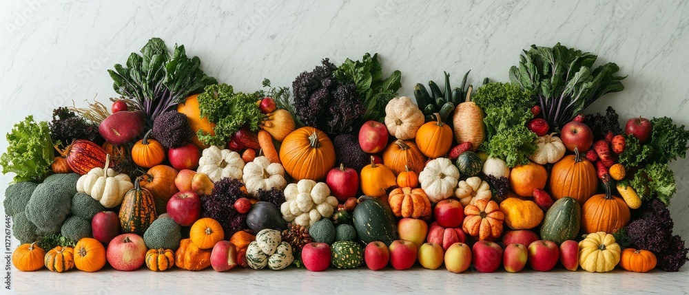 Abundant Autumn Harvest A Bountiful Collection of Fall Vegetables and ...