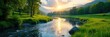 © Atittaya - Peaceful scene of river Birsig flowing through landscape, river, scenery