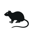 © MithunDeb343 - Vector image of a rat. Simple silhouette of a rat vector illustration isolated on white background