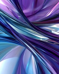 Wall Mural - Abstract ribbons flow. Shiny, luminous, and elegant, for use in web design or presentations