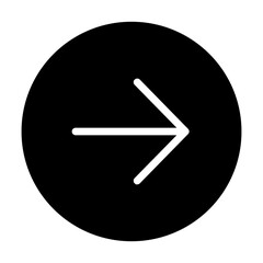 Wall Mural - Light Rounded tips soft Arrow in black circle
