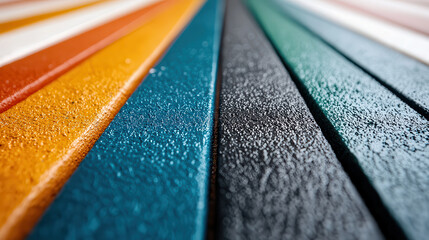Fototapete - Vibrant rainbow colored textured chalk paint stripes create lively and artistic atmosphere. colorful lines evoke creativity and joy, perfect for artistic projects