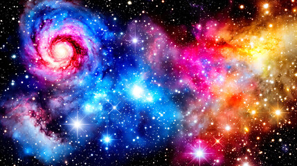 Wall Mural - cosmic nebula exploration captivating space scene featuring galactic formations and celestial brilli