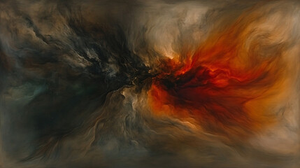 Wall Mural - fiery celestial abstract nebula universe cosmic cloud galaxy creation space art background backdrop