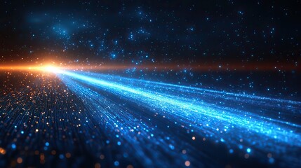 blue light rays,stripes on dark background vector illustration of futuristic energy technology conce