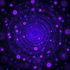 Wall Mural - purple spheres in galactic spiral abstraction background glowing cosmic energy rings pattern.