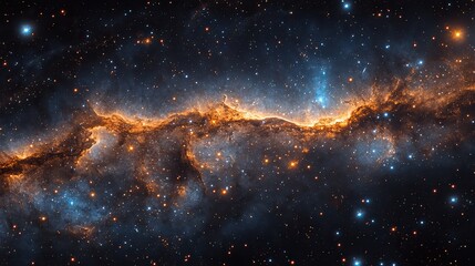 Wall Mural - captivating star field in distant galactic expanse mesmerizing deep space view