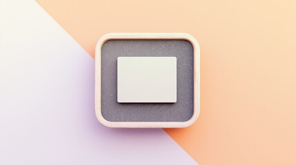 Wall Mural - minimalist square object on soft background with pastel colors