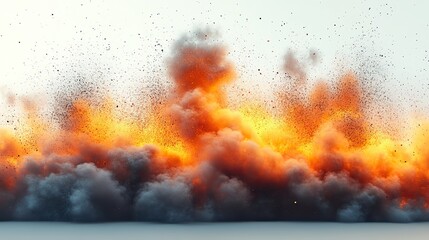 Wall Mural - dynamic explosion border isolated with png transparent background for digital effects,design project