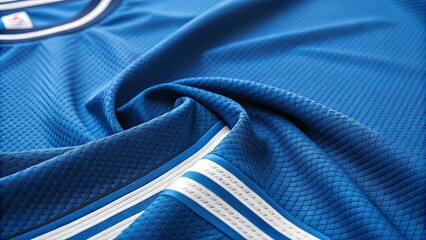 Poster - A blue jersey with white stripes