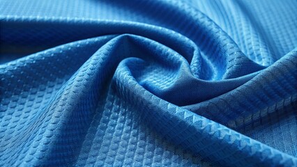 Aufkleber - A blue fabric with a pattern of squares