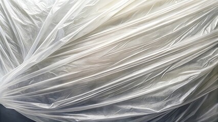 Poster - A white plastic bag with a white background