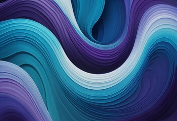 Poster - Abstract Fluid Waves. Blue and Purple Hues. Flowing Design for Creative Projects. Dynamic and Tranquil Background. Smooth Gradients Create Depth. Perfect for Modern Art and Design Concepts.