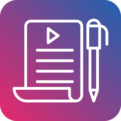 Wall Mural - script icon style